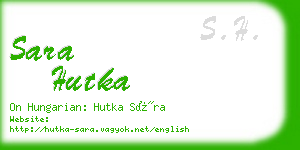 sara hutka business card